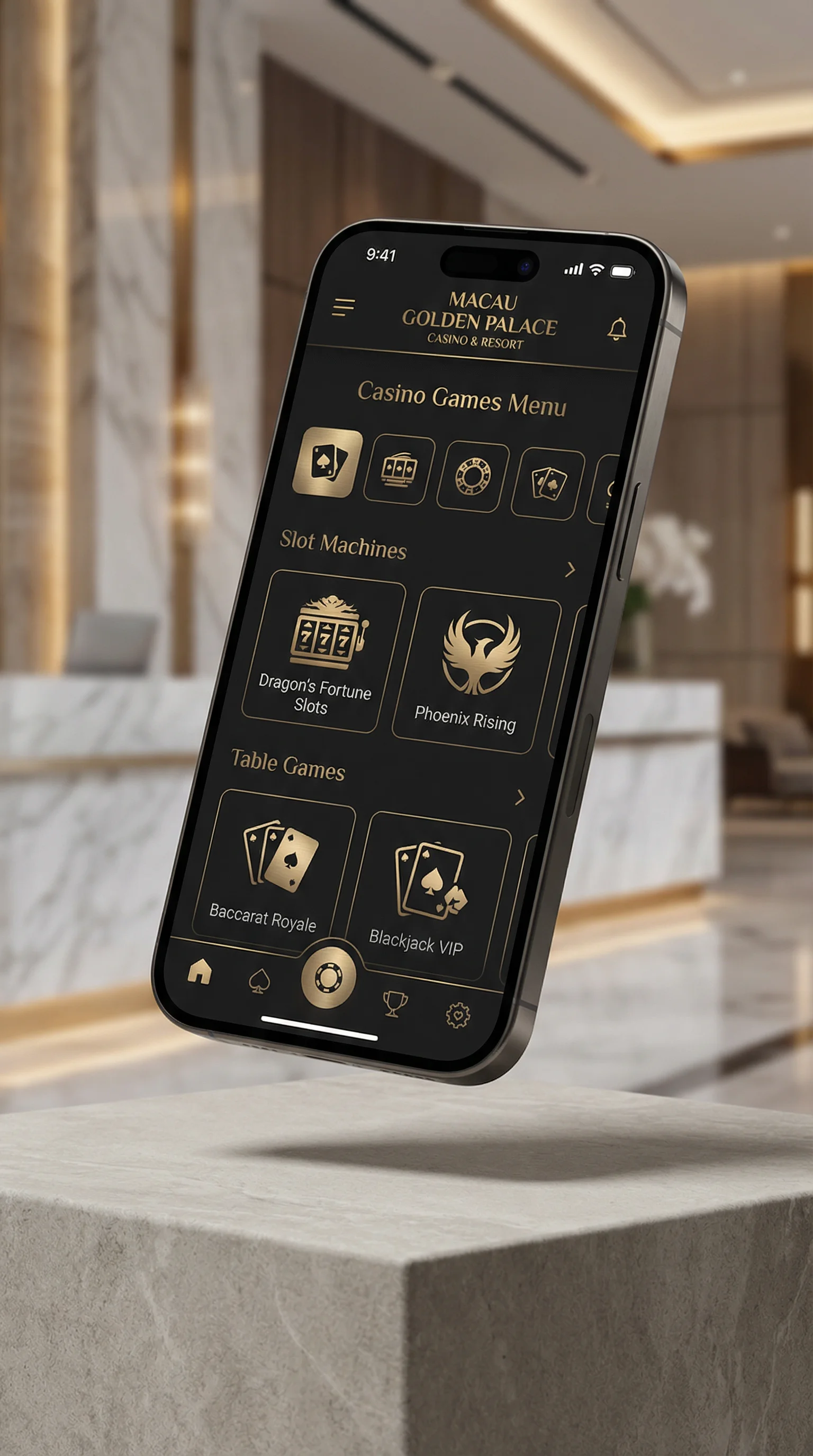 澳门博彩手机APP界面展示